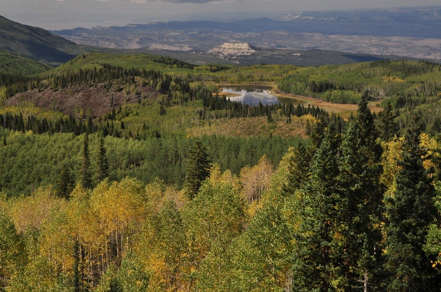 The view from the Skyway Point on the Grand Mesa Scenic Byway